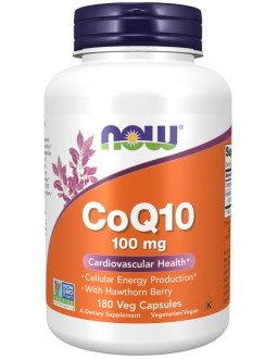 Now Foods Coq10 100 Mg Z Głogiem (180 Kaps.)