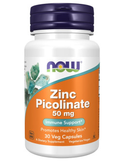 NOW FOODS Zinc Picolinate - Pikolinian Cynku 50 mg (30 kaps.)