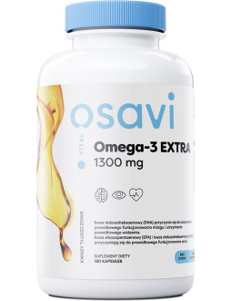OSAVI Omega-3 Extra, 650 mg - smak cytrynowy (180 kaps.)