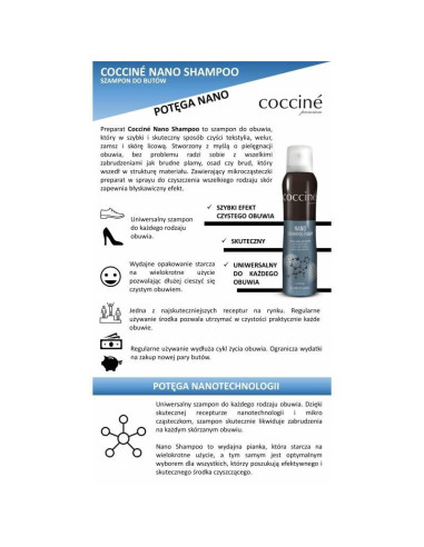 Pianka czyszcząca do skór i tekstyliów coccine