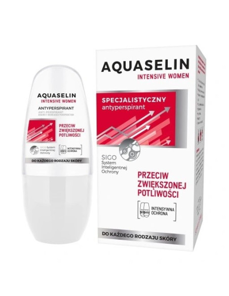 Aquaselin Intensive Women Specjalistyczny Antyperspirant Roll-On Przeciw Zwiększonej Potliwości (50 Ml)