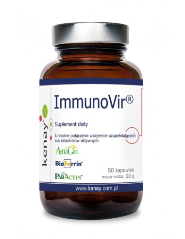 KENAY ImmunoVir - Astragalus, Andrographis, Lukrecja i Laktoferyna (60 kaps.)