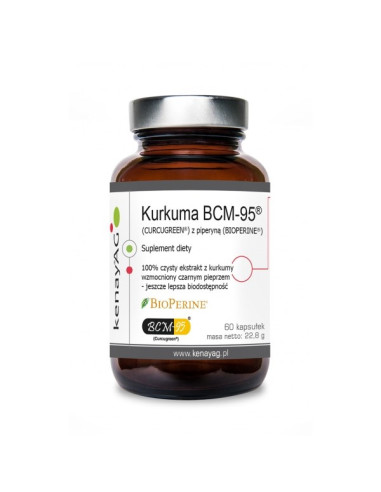 Kurkuma BCM-95® (CURCUGREEN®) z piperyną (BIOPERINE®) (60 kaps.)