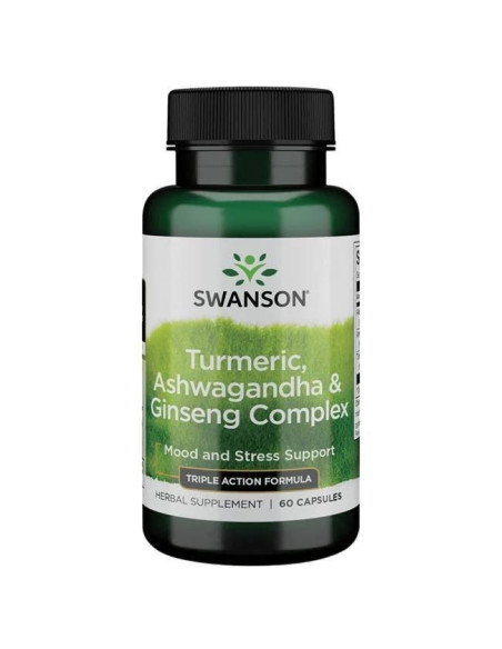 Full Spectrum Turmeric, Ashwagandha & Ginseng Complex (60 kaps.)