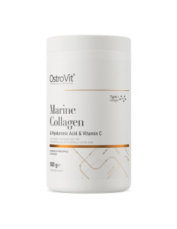 Ostrovit Kolagen Morski + Kwas Hialuronowy + Witamina C - Smak Mango Z Ananasem (500 G)
