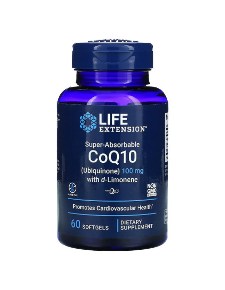 Koenzym Q10 Ubichinon Kaneka 100 mg + D-Limonen 100 mg (60 kaps.)