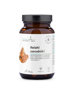 Reishi zarodniki 800 mg + Witamina C (60 kaps.)