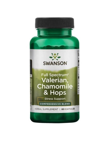 Full Spectrum Valerian, Chamomile & Hops - Waleriana + Rumianek + Chmiel (60 kaps.)