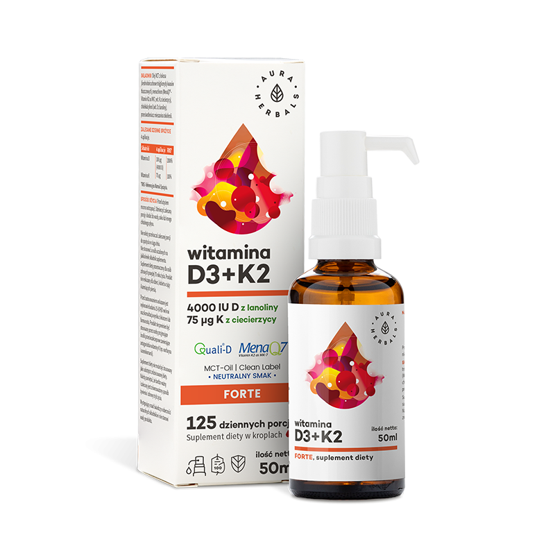 Witamina D3 + K2mk7 w oleju MCT (50 ml)