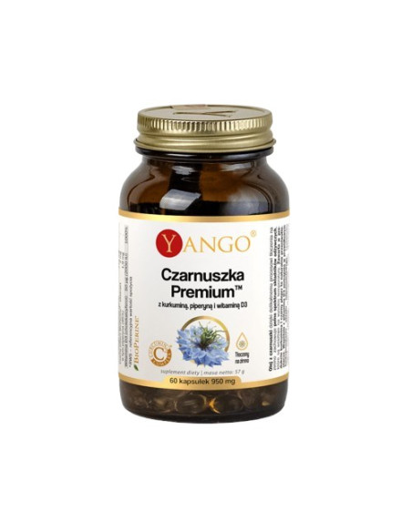 Yango Czarnuszka Premium Z Kurkuminą, Piperyną I Witaminą D3 (60 Kaps.)