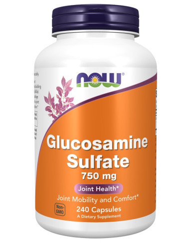 Now Foods Glucosamine Sulfate - Siarczan Glukozaminy 750 Mg (240 Kaps.)