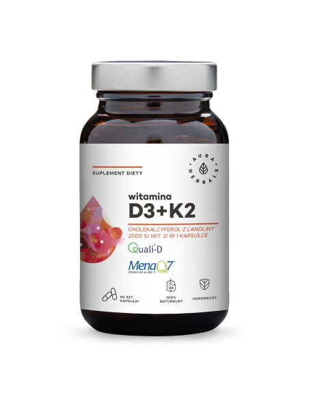 Witamina D3 2000 IU + K2 (90 kaps.)