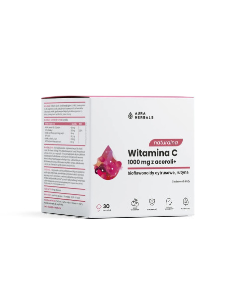 Aura Herbals Naturalna Witamina C 1000 Mg Z Aceroli W Saszetkach (30 Szt.)