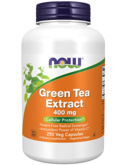 NOW FOODS Green Tea Extract - Zielona Herbata ekstrakt 400 mg (250 kaps.)