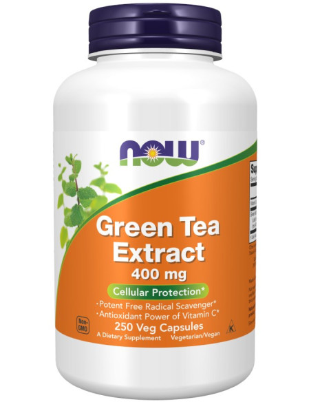 NOW FOODS Green Tea Extract - Zielona Herbata ekstrakt 400 mg (250 kaps.)