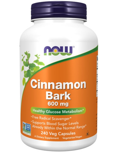 Now Foods Cinnamon Bark - Cynamon 600 Mg (240 Kaps.)