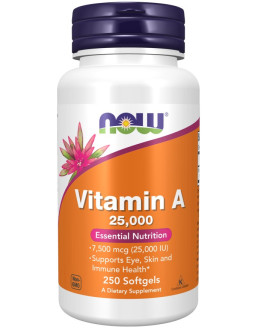 Now Foods Witamina A 25000 Iu (250 Kaps.)