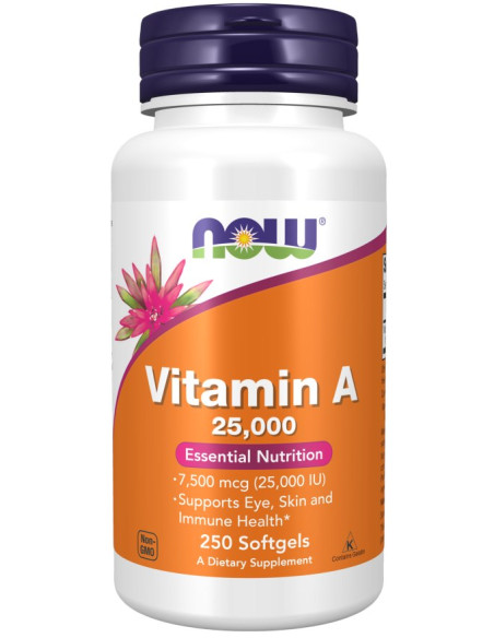 Now Foods Witamina A 25000 Iu (250 Kaps.)