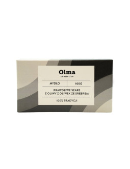 Olma Cosmetics Mydło Prawdziwe Szare Z Oliwy Z Oliwek Ze Srebrem (100 G)