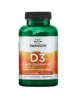 D3 with Coconut Oil (60 kaps.)