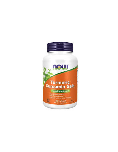 Now Foods Turmeric Curcumin Gels - Wyciąg Z Kłącza Kurkumy 475 Mg  (120 Kaps.)