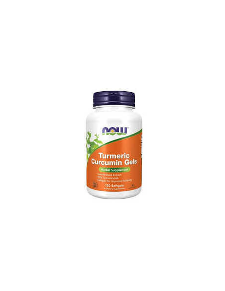 Now Foods Turmeric Curcumin Gels - Wyciąg Z Kłącza Kurkumy 475 Mg  (120 Kaps.)