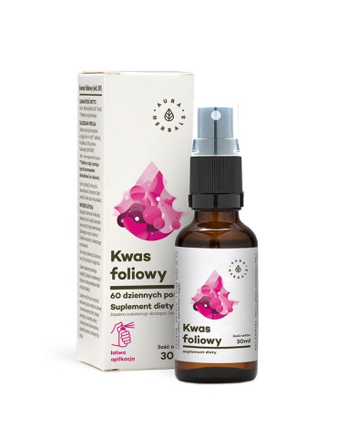 Witamina B9 Forte (Kwas foliowy) - Suplement diety w aerozolu (30 ml)