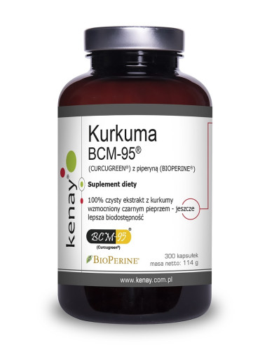 Kurkuma BCM-95® (CURCUGREEN®) z piperyną (BIOPERINE®) (300 kaps.)