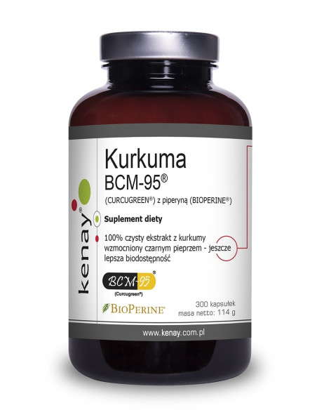 Kurkuma BCM-95® (CURCUGREEN®) z piperyną (BIOPERINE®) (300 kaps.)
