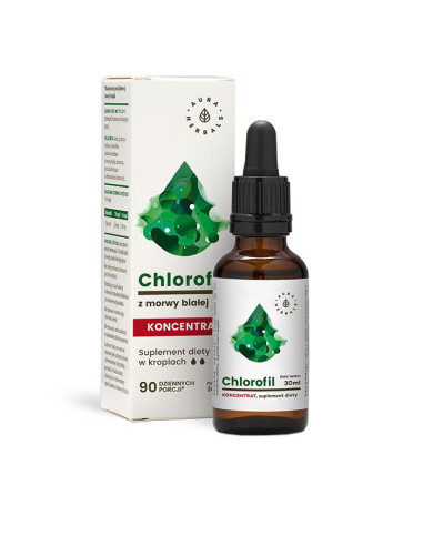 Chlorofil z morwy białej w kroplach (30 ml)