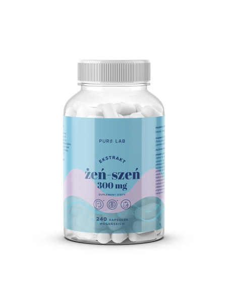 PURE LAB Ekstrakt z żeń-szenia 300 mg (240 kaps.)