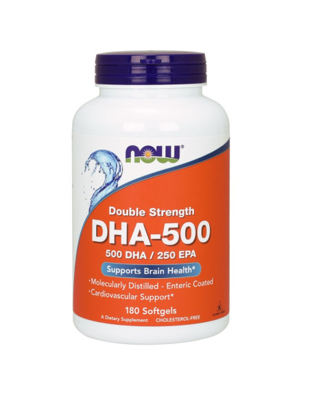 DHA - 500 DHA 250 EPA Kwas dokozaheksaenowy 500 mg (180 kaps.)