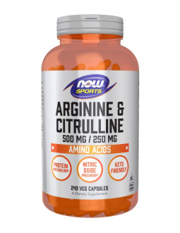 L-Arginine 500 mg + L-Citrulline 250 mg (240 kaps.)