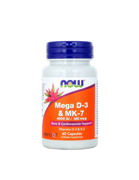 NOW FOODS Mega D3 & MK-7 (60 kaps.)
