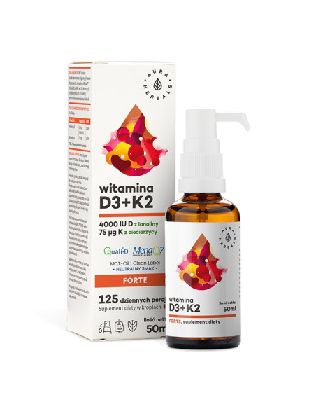 Witamina D3 + K2mk7 w oleju MCT (50 ml)