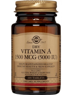 Solgar Dry Vitamin A 5000 Iu 1500 Mcg (100 Tabl.)