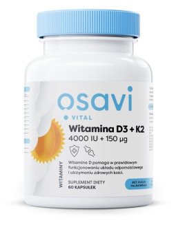 OSAVI Witamina D3 + K2, 4000 IU + 150 mcg (60 kaps.)