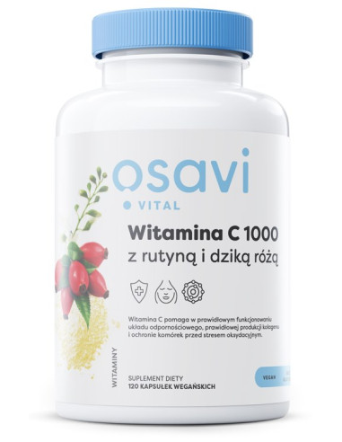Osavi Witamina C 500 Mg Z Rutyną I Dziką Różą (120 Kaps.)