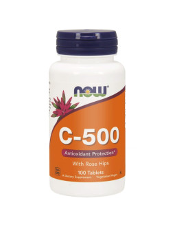 Now Foods Witamina C Z Dziką Różą 500 Mg C-500 (100 Tabl.)