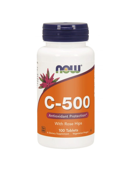 Now Foods Witamina C Z Dziką Różą 500 Mg C-500 (100 Tabl.)