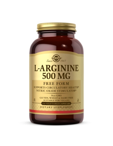 Solgar L-Arginine Free Form - L-Arginina Wolna Forma 500 Mg (250 Kaps.)