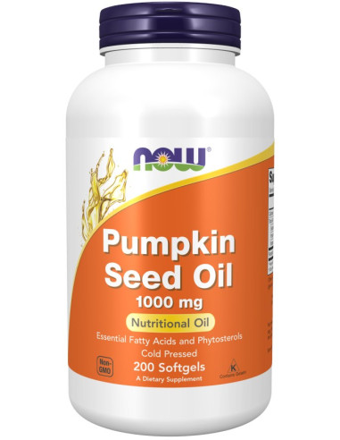 Now Foods Olej Z Nasion Dyni 1000 Mg (Pumpkin Seed Oil) (200 Kaps.)
