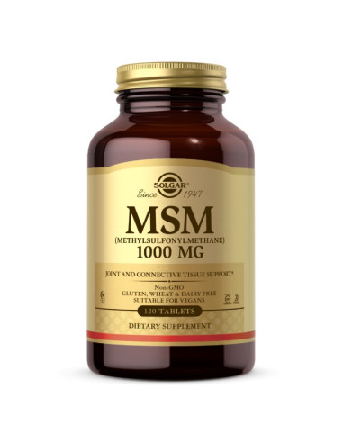Solgar Siarka Msm - Metylosulfonylometan 1000 Mg (120 Tabl.)