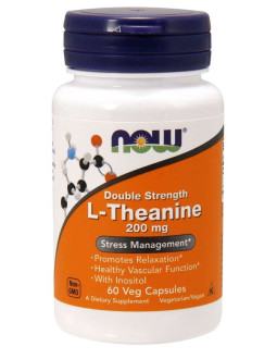 Now Foods Double Strength L-Theanine 200 Mg - L-Teanina 200 Mg (60 Kaps.)