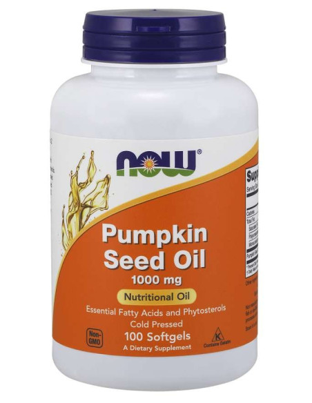 Now Foods Pumpkin Seed Oil - Olej Z Pestek Dyni 1000 Mg (100 Kaps.)