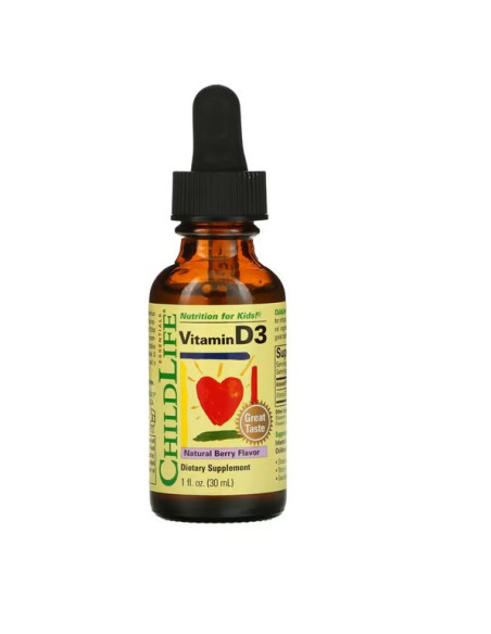 Childlife Essentials Witamina D3 - Naturalna Jagoda (30 Ml)
