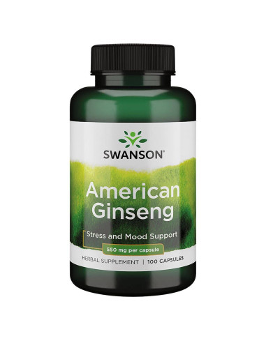 Swanson American Ginseng - Żeń-Szeń Amerykański 550 Mg (100 Kaps.)