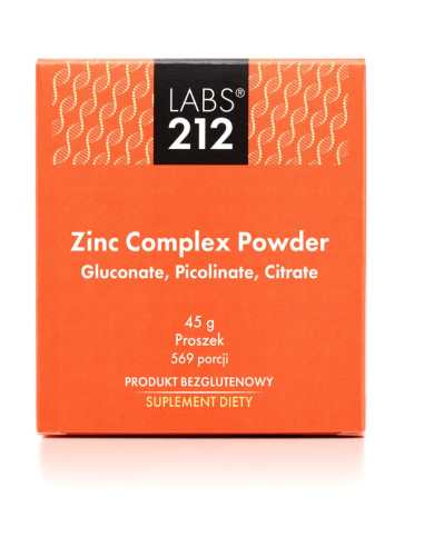 Labs212 Zinc Complex Powder - Gluconate, Picolinate, Citrate (45 G)