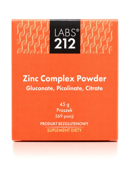 Labs212 Zinc Complex Powder - Gluconate, Picolinate, Citrate (45 G)