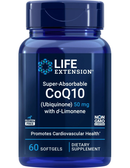 Life Extension Koenzym Q10 Ubichinon 50 Mg + D-Limonen 100 Mg (60 Kaps.)